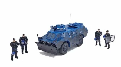 BERLIET VXB 170 VBRG Con Lama Gendarmerie Version Sale 4 Figurine CRS 1/43 - Immagine 1 di 4