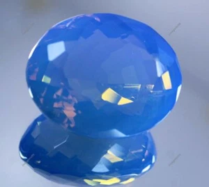 93 Ct Natural Blue Color Welo Opal Oval Cut Certified Loose Gemstone - Picture 1 of 5