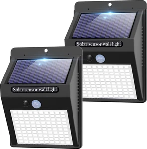2 Pack Solar Motion Lights Outdoor, 3 Modes/100 LED Waterproof Motion Sensor - Picture 1 of 11