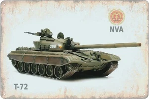 Metal sign: T-72 tank - Nationale Volksarmee (NVA) - Bild 1 von 2