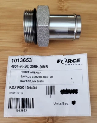 5604-20-20 NPT To Hose Barb Male 20 (1 1/4") to ORB Male 20 (1 1/4") Straight - Image 1 of 4