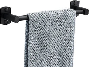 Black Towel Bar, Hand Towel Rack for Bathroom Wall Mounted Towel Hanger, Kitchen - Picture 1 of 7