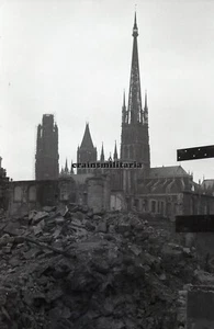 Orig. Negativ Foto zerstörtes ROUEN Seine mit Kathedrale Frankreich 1940 - Bild 1 von 1