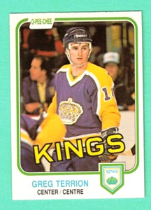 (1) GREG TERRION 1981-82 O-PEE-CHEE # 155 KINGS ROOKIE NM  CARD (F5211)