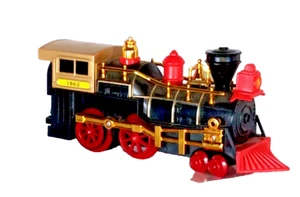 Set treno plastica Western Express #1862 - treno elettronico nero/rosso - funzionante - Foto 1 di 8