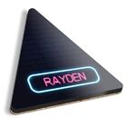 Triangle MDF Coaster Neon Sign Design Rayden Name #352401