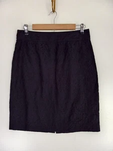 Talbots Petites Rock gerade 8P Spitze Overlay kurzer Schlitz dunkelblau Capsule Work - Bild 1 von 5