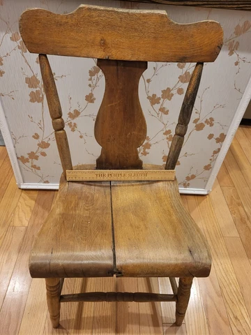 Rustic Antique Wooden Fiddle Back Chair Cover