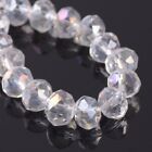 3mm 4mm 6mm 8mm 10mm 12mm Plated Roundelle Faceted Crystal Glass Loose Beads