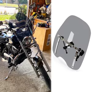 18"x16" Smoke Windshield Windscreen For Suzuki Savage 650 LS650 Boulevard S40 - Foto 1 di 13