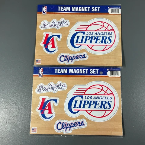 Los Angeles Clippers NBA Basketball Magnet Set Team Logo Sports Blue - LOT OF 2 Cover