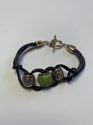 HSN Studio Barse Cord Leather Stone Bracelet New - Image 1 of 3