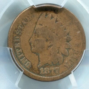 1877 Indian Head 1c Cent - PCGS AG03 - Key Date - Nice for the Grade - Picture 1 of 3