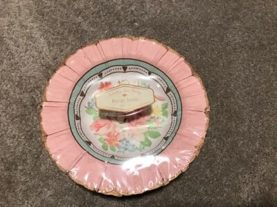 8 cuencos de papel florales vintage tradicionales para fiesta de té de la tarde cumpleaños Foto 1 de 3