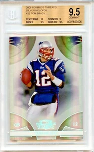 2008 Donruss Threads Tom Brady Holofoil SILVER /100 BGS 9.5 Patriots 💎 - Picture 1 of 1