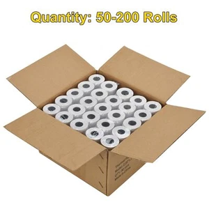 Estuche de rollos 50-200 2 1/4" x 85' caja registradora POS recibo papel térmico gratis BPA - Imagen 1 de 11