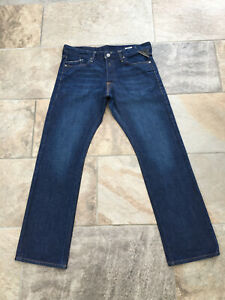 Mens Replay M983 WAITOM Regular Slim Fit Blue Denim Jeans - Button Fly - W34 L32