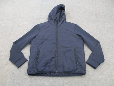 Vince Camuto Jacket Mens Large Blue Full Zip Puffer Coat Hooded Adult Winter - Image 1 of 4
