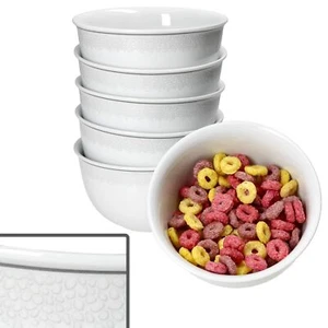 Ritzenhoff 6x Venezia Müslischalen 500ml Relief weiß Salat Suppen-Bowl Chips - Bild 1 von 6