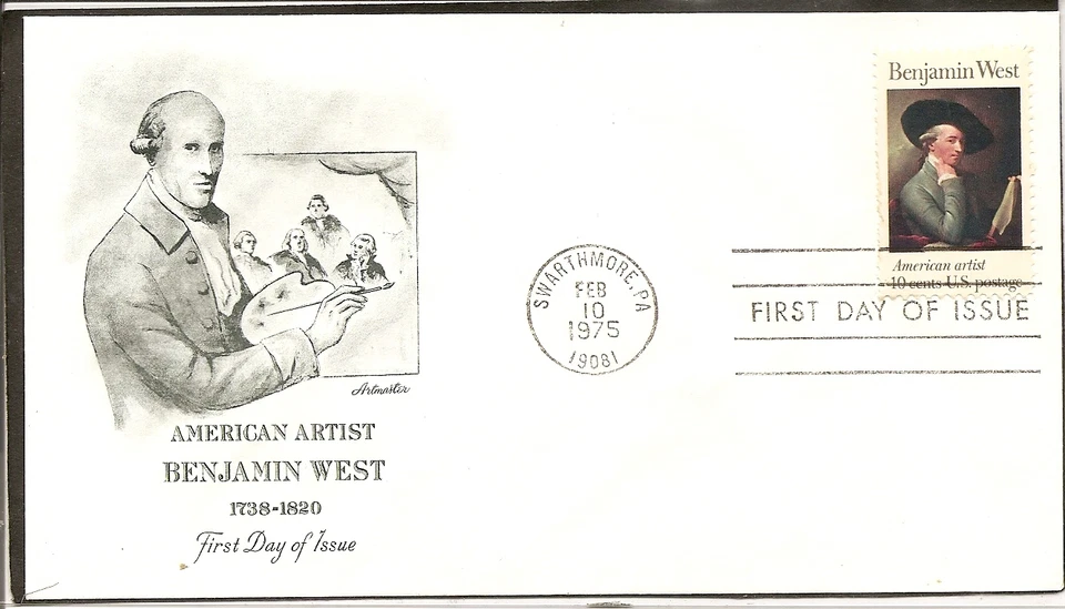 US SC # 1553 Benjamin West FDC. Artmaster Cachet . - Image 1 of 1