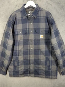 Carhartt Lumberjack Shirt Jacket Size Large Relaxed Fit Sherpa Lined Flannel  - Picture 1 of 10