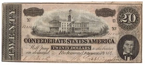 February 17th 1864 $20 The Confederate States of America Currency + No Reserve! - Picture 1 of 2