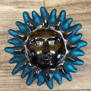 "De colección Terracota Arte Popular Mexicano Arcilla Cerámica Colgante de Pared Oro Cara del Sol 12"" Envío GRATIS" - Imagen 1 de 8