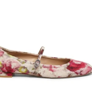 Stuart Weitzman Clarice Floral Jacquard Ballet Flats Size 7.5 New in Box - Picture 1 of 3