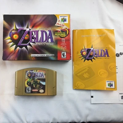 Legend of Zelda: Majora's Mask Nintendo 64 N64 Edición Coleccionista CIB HOLO RARO Foto 1 de 4