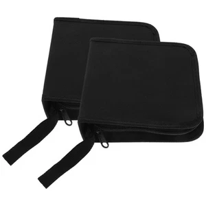 2 Pcs CD Storage Bag Lightweight Wallet Holder for Dvds Travel Organizer - Photo 1/12