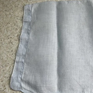 Toalla de mano vintage de lino con yema de dedo 10 X 17 servilleta azul bebé delicada fina - Imagen 1 de 7