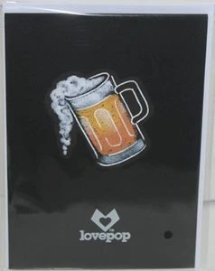 Lovepop LP2113 Beer Pop Up Card Slide Out Note White Envelope Cellophane wrapped - Picture 1 of 7