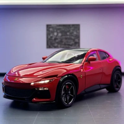 1:24 FERRARI Purosangue Alloy Diecast Racing Car Model Sound/Light Toy Gift NEW - Image 1 of 4