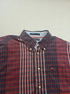Tommy Hilfiger Men's Long Sleeve Button Down Shirt XL Blue Red Green Plaid - Picture 1 of 15