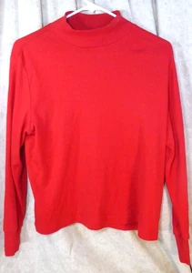 Women's Top ERIKA Petite Red Long Sleeve Pullover Sweater Shirt Size PL VINTAGE - Picture 1 of 5