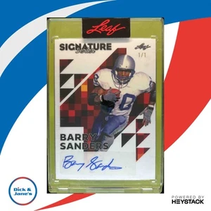 2023 Leaf Signature Series Barry Sanders 1/1 #BA-BS1 Auto Detroit Lions - Picture 1 of 10