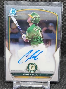 2023 Bowman Chrome Clark Elliott Prospect Auto CPA-CEL Athletics - Picture 1 of 2