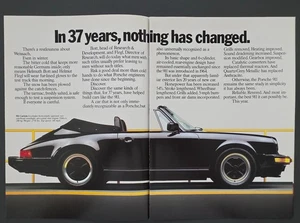 1985 DRUCKANZEIGE Porsche 911 Carrera Cabriolet "In 37 Jahren hat sich nichts geändert" - Bild 1 von 1