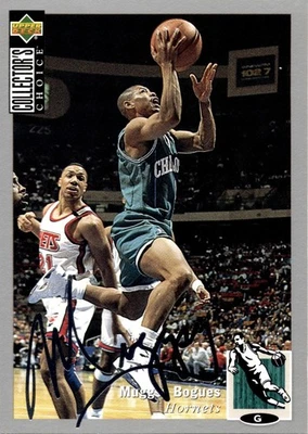 1994-95 Upper Deck Collector's Choice Muggsy Bogues #101 Silver Foil Signature  Foto 1 de 2