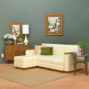 VANILLE Stuhl LOVESEAT Sofa WOHNZIMMER Puppe MÖBEL Sitz Maßstab 1/6 für BARBIE - Bild 1 von 15