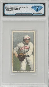 1909-11 T206 Sweet Caporal 150 TUBBY SPENCER (sobreimpresión) 💎 DSG 1 pobre - Imagen 1 de 2