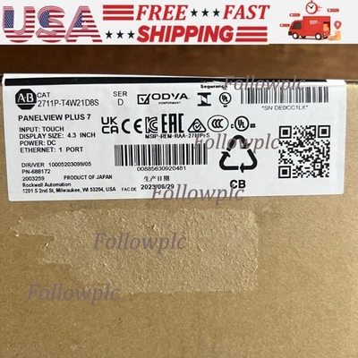 Allen Bradley 2711P-T4W21D8S  Panelview Plus 7 Touch Screen New US Free Tax - Image 1 of 2