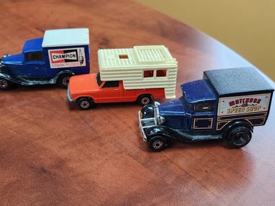 Vintage 1979 Matchbox Superfast Model 'A' Ford Speed Shop, Champion, Camper Van - Image 1 of 4