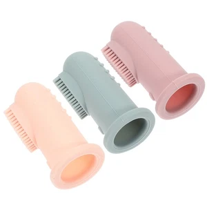 Cepillo de dientes para niños 3 piezas bebé recién nacido limpio para cepillarse los dedos - Imagen 1 de 12