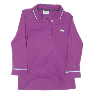 LACOSTE Sport Girls Polo Shirt Purple Long Sleeve S - Picture 1 of 6