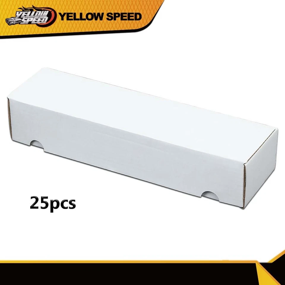 YELLOWSPEED 25 Storage Boxes LOT 800 Count Ct Sports Cards Trading White Max Pro Shipping