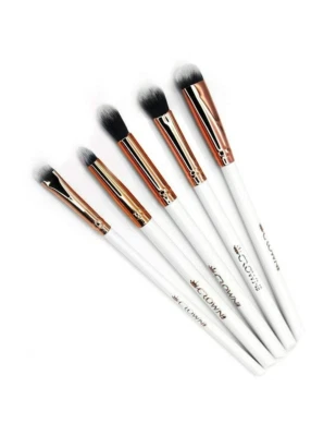 Crown All Eyes On You Juego de 5 brochas de maquillaje veganas de lujo blancas Foto 1 de 4
