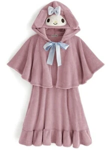 Sanrio My Melod Poncho & Camisole One Piece flauschig rosa Frauen Japan Cosplay kostenloser Versand - Bild 1 von 8