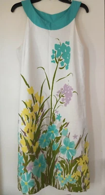 Merona Linen Rayon Blend Lined Shift Dress Juniors Size 16 - Image 1 of 4