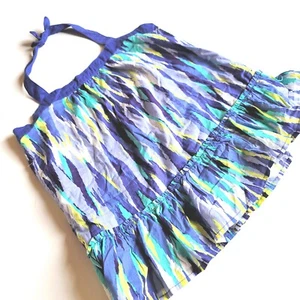 Gymboree Girls sz 12 "Sparkle Safari" iKat Print Halter Top NWT Blue - Picture 1 of 1